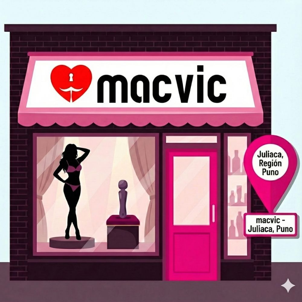 Fachada de sex shop Macvic en Juliaca, Puno. Tienda de juguetes eróticos y lencería.
